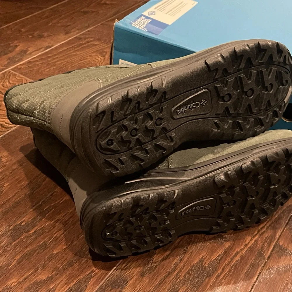 Columbia Ice Maiden Slip III Women Grey Waterproof Winter Boots Size 9.5 NEW